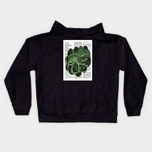 Octopus green Kids Hoodie